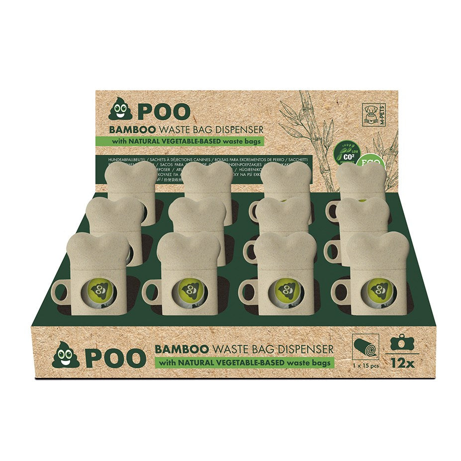 M-Pets Bamboo Waste Bag Dispenser