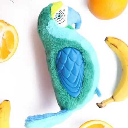 GiGwi Tropicana Parrot Large Squeaky Dog Toy-Teal