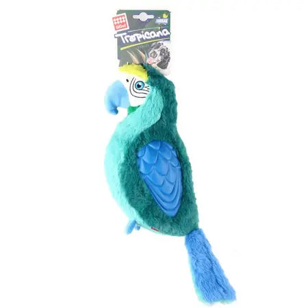 GiGwi Tropicana Parrot Large Squeaky Dog Toy-Teal