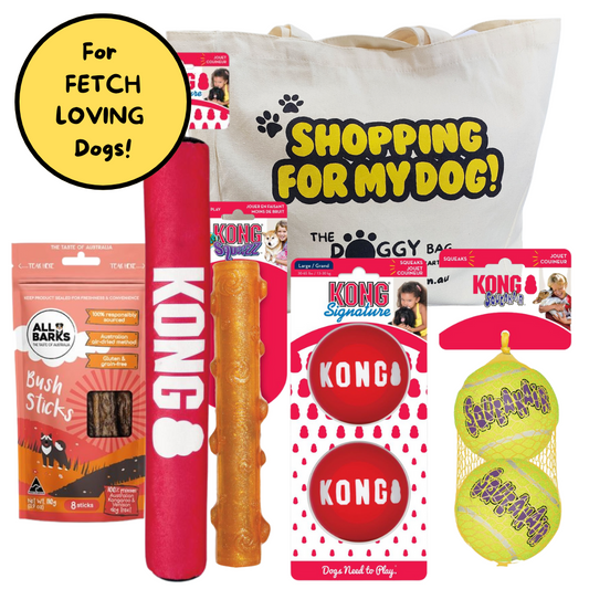 "Fetch It" Dog toy and Treat Doggy Bag Bundle