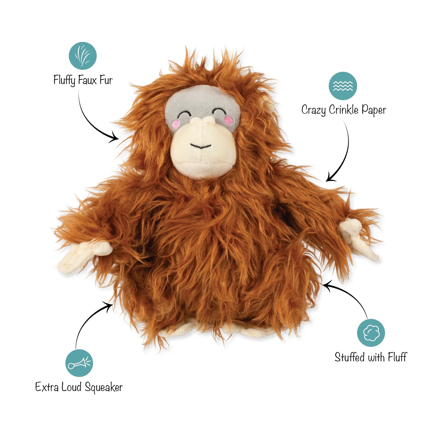 Fringe Studio "Oranga Hug" Plush Dog Toy