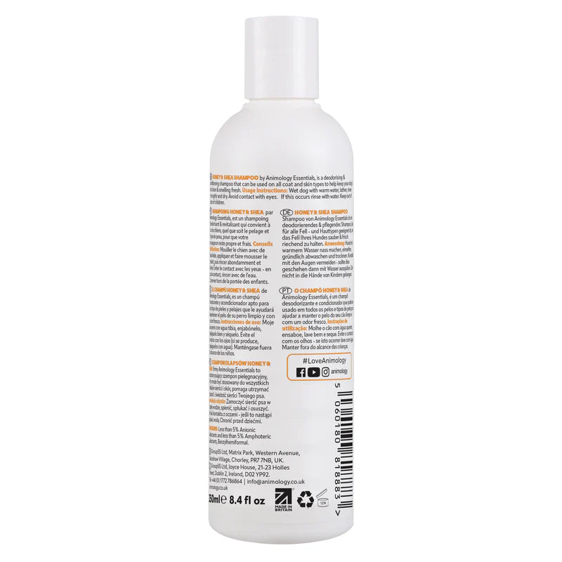 Animology Essentials- Honey And Shea Shampoo For Dogs