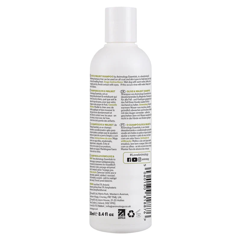 Animology Essentials- Olive And Walnut Shampoo For Dogs