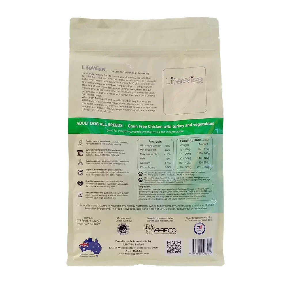 Lifewise Chicken with Turkey & Vegetables Dog Food 2.5kg
