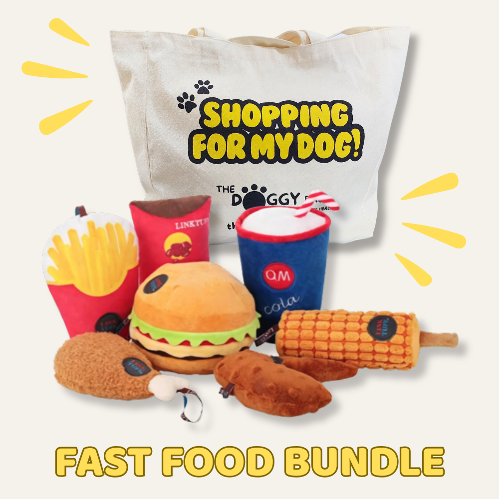 Fast Food Plush Dog Toy Bundle
