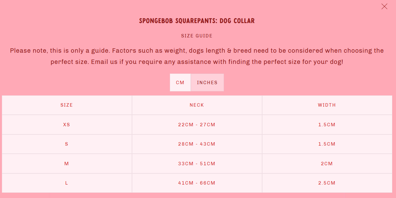 Pablo & Co- SpongeBob SquarePants: Dog Collar