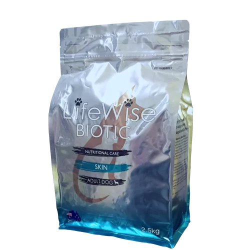 Lifewise biotic skin dog food for dogs with skin and gut sensitivities.