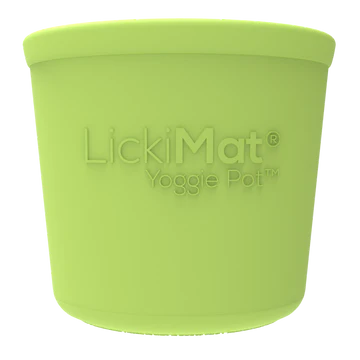 Green Yoggie Pot dog enrichment by LickiMat