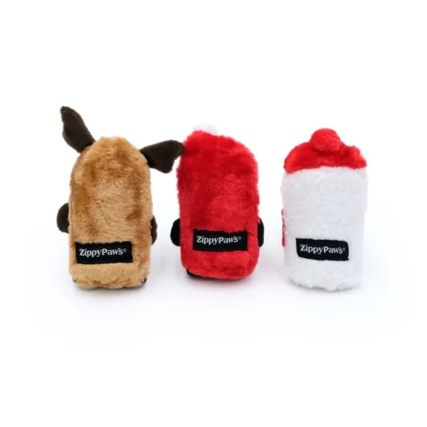 Zippy Paws Holiday Squeakie Buddies- 3 Pack