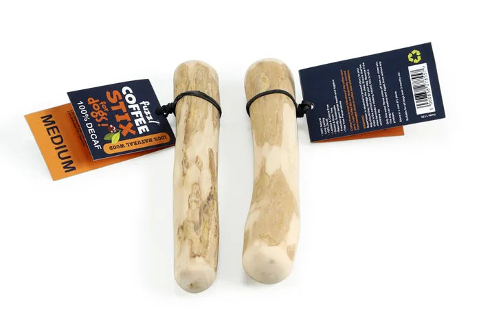 Fuzzl Coffee Wood Chew Stick For Dogs- Medium 2pack