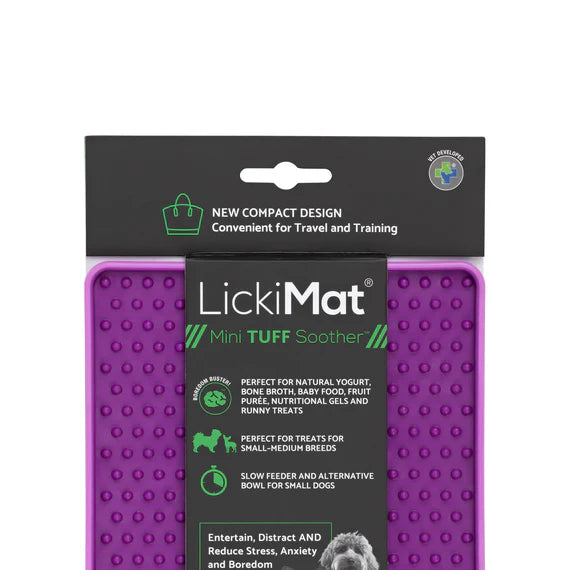 LickiMat® Soother Tuff Slow Feeder Lick Mat- Mini