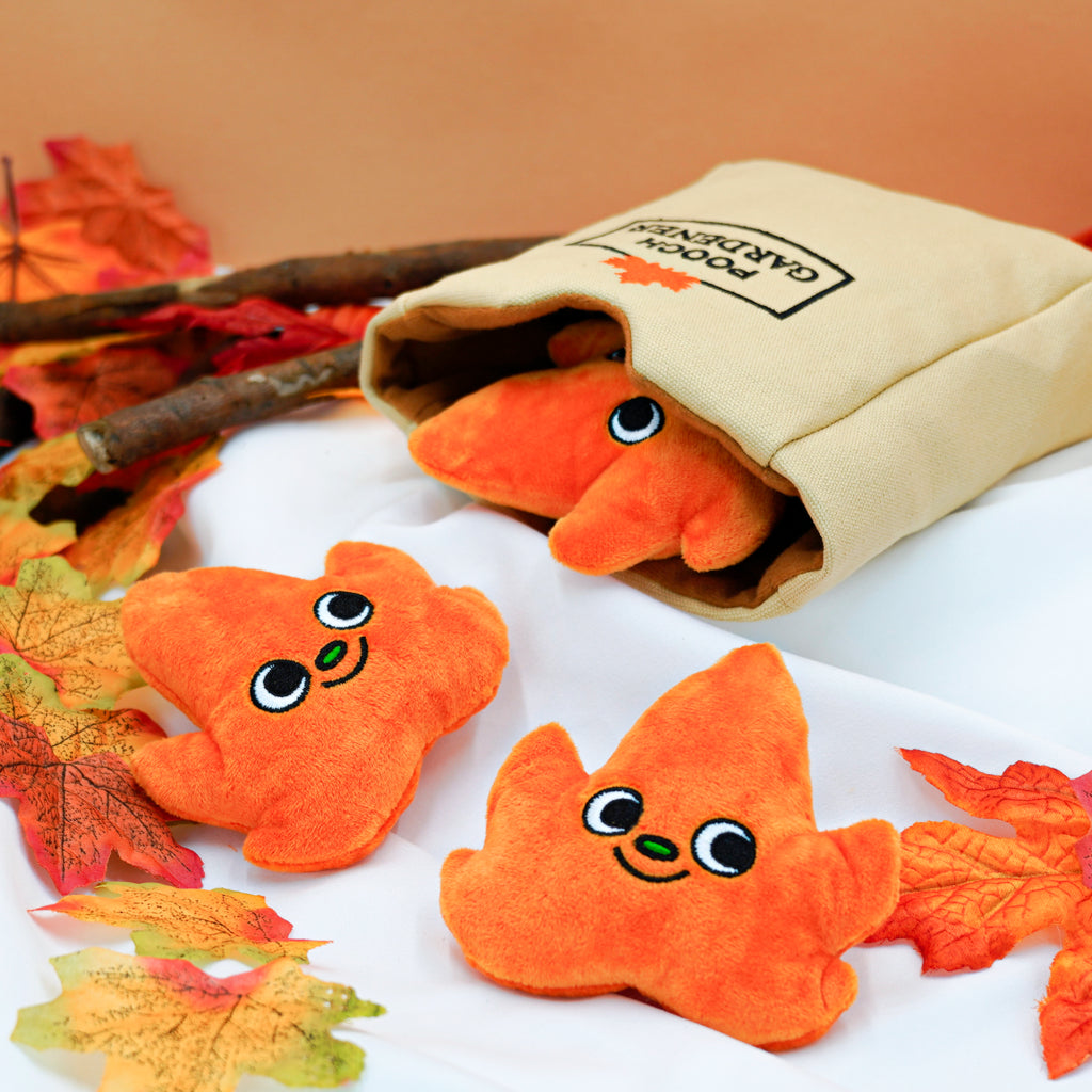 HugSmart Puzzle Hunter Dog Toy- Autumn Tailz Leaf Bag