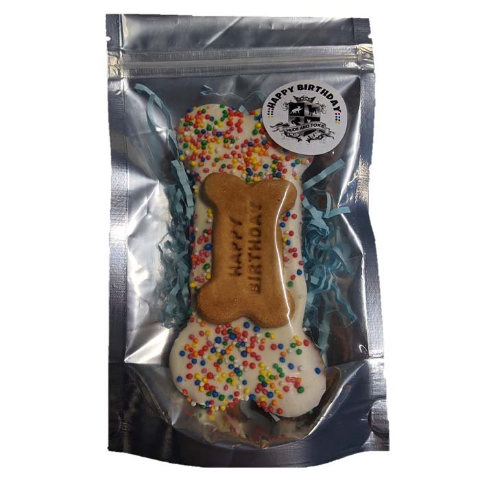 Celebrate your dog’s birthday with our Australian made gourmet dog treat from Huds and Toke!