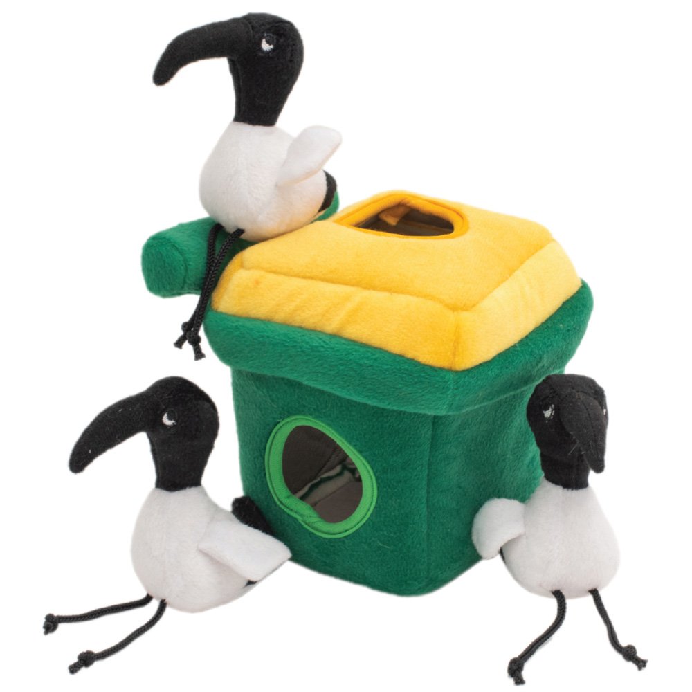 Zippy Paws Zippy Burrow Interactive Dog Toy Bin Chicken in a Wheelie The Doggy Bag