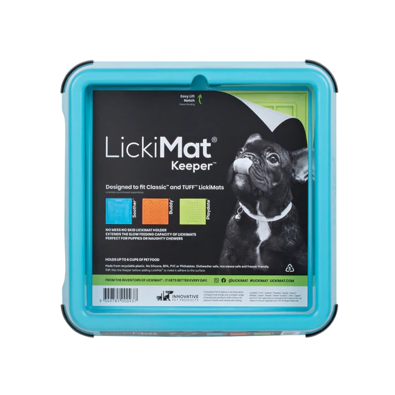 LickiMat Indoor LickiMat keeper. Fits your Tuff and Classic Enrichment Lick Mats. Keeps your Lick Mat from being chewed and sliding.