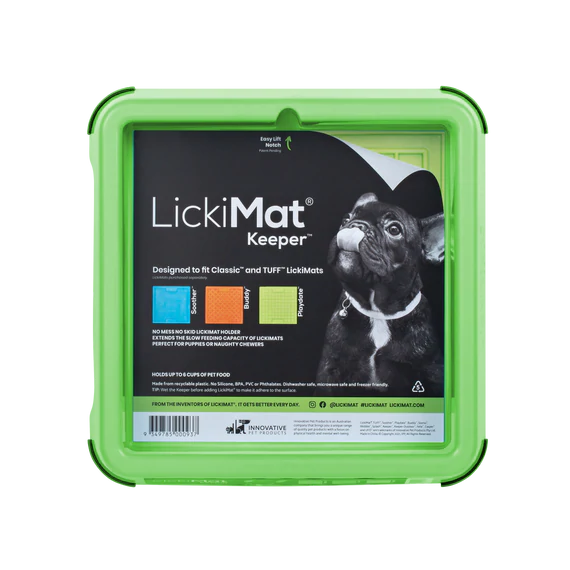 LickiMat Indoor LickiMat keeper. Fits your Tuff and Classic Enrichment Lick Mats. Keeps your Lick Mat from being chewed and sliding.
