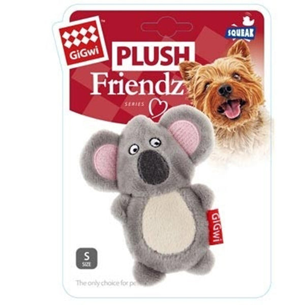 GiGwi Plush Friendz Koala Squeaky Plush Dog Toy, Perfect size for little Dogs. 2 x Internal squeakers make this little Koala extra fun.