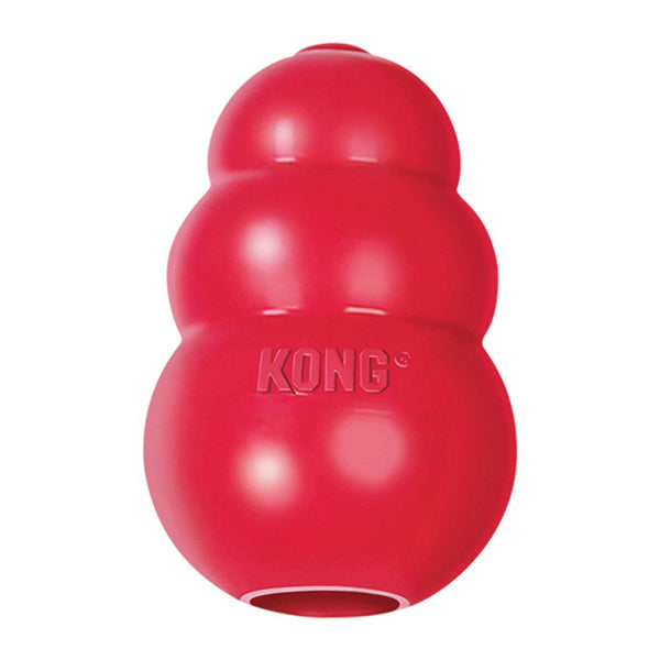 KONG CLassic enrichment toy for dogs, treat dispenser and slow feeder, boredom buster for dogs.