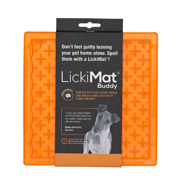LickiMat Buddy Lick Mat for soothing your dog whilst they enjoy a yummy snack. 