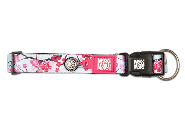 Max and Molly Smart ID Dog Collar Cherry Bloom