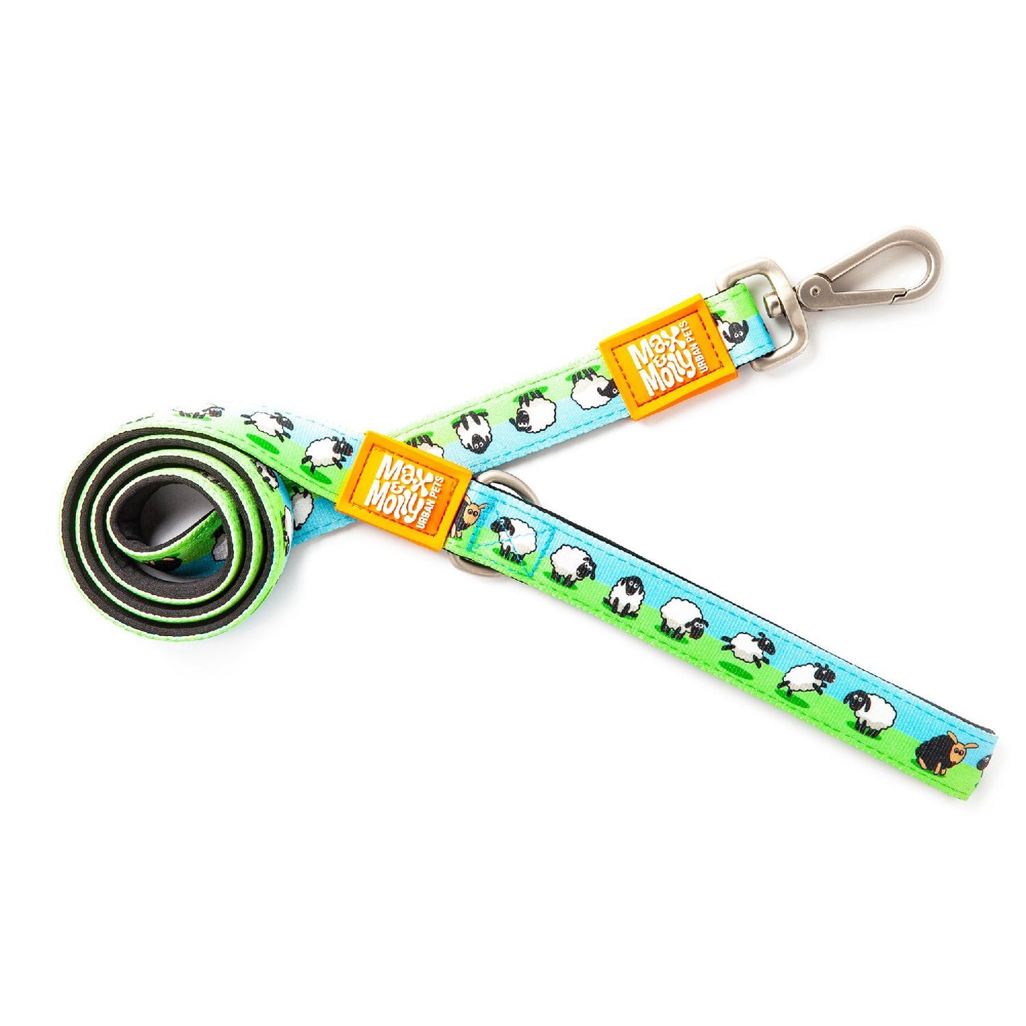 Max and Molly Dog Lead Sheep Design. Dog Collars and leads Australia.