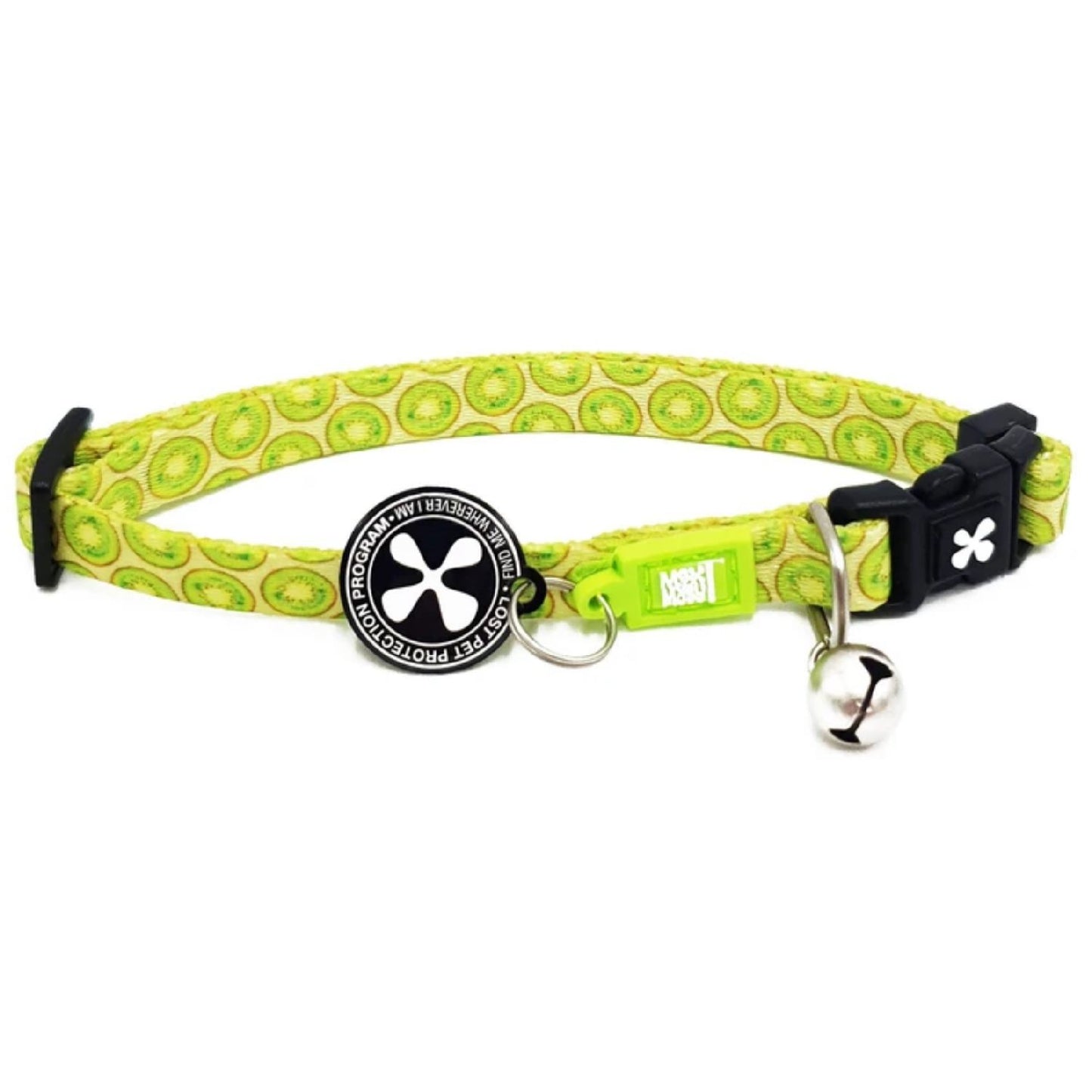 Max and Molly Smart ID Cat Collar in Kiwi Design