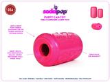 Soda Pup Can Toy Durable Rubber Chew Toy and Treat Dispenser in Pink for Puppies