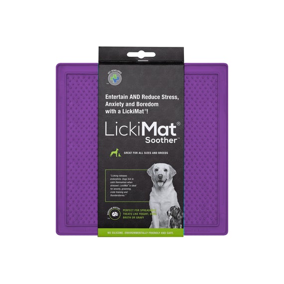 LickiMat Soother LickMat for dogs. Helps reduce anxiety and boredom in dogs and puppies.