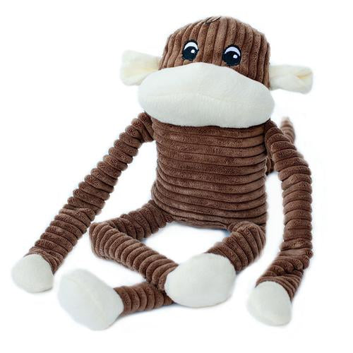 Zippy Paws Spencer the Crinkle Monkey Large Plush Dog Toy