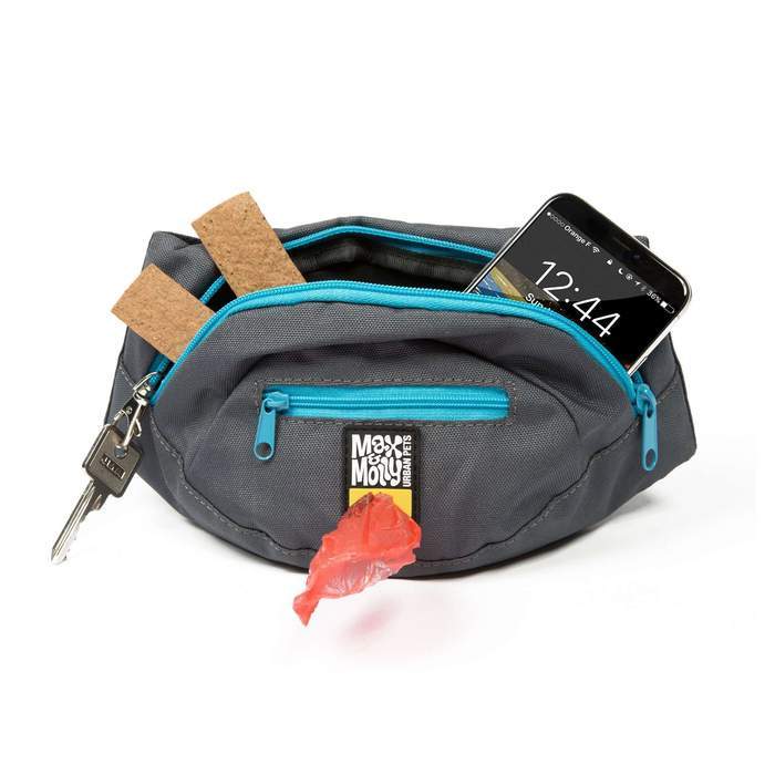 Max and Molly Waist Walking/Training Bum Bag Sky Blue The Doggy Bag