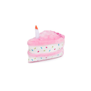 Zippy Paws Birthday Cake Squeaky Dog Toy Pink