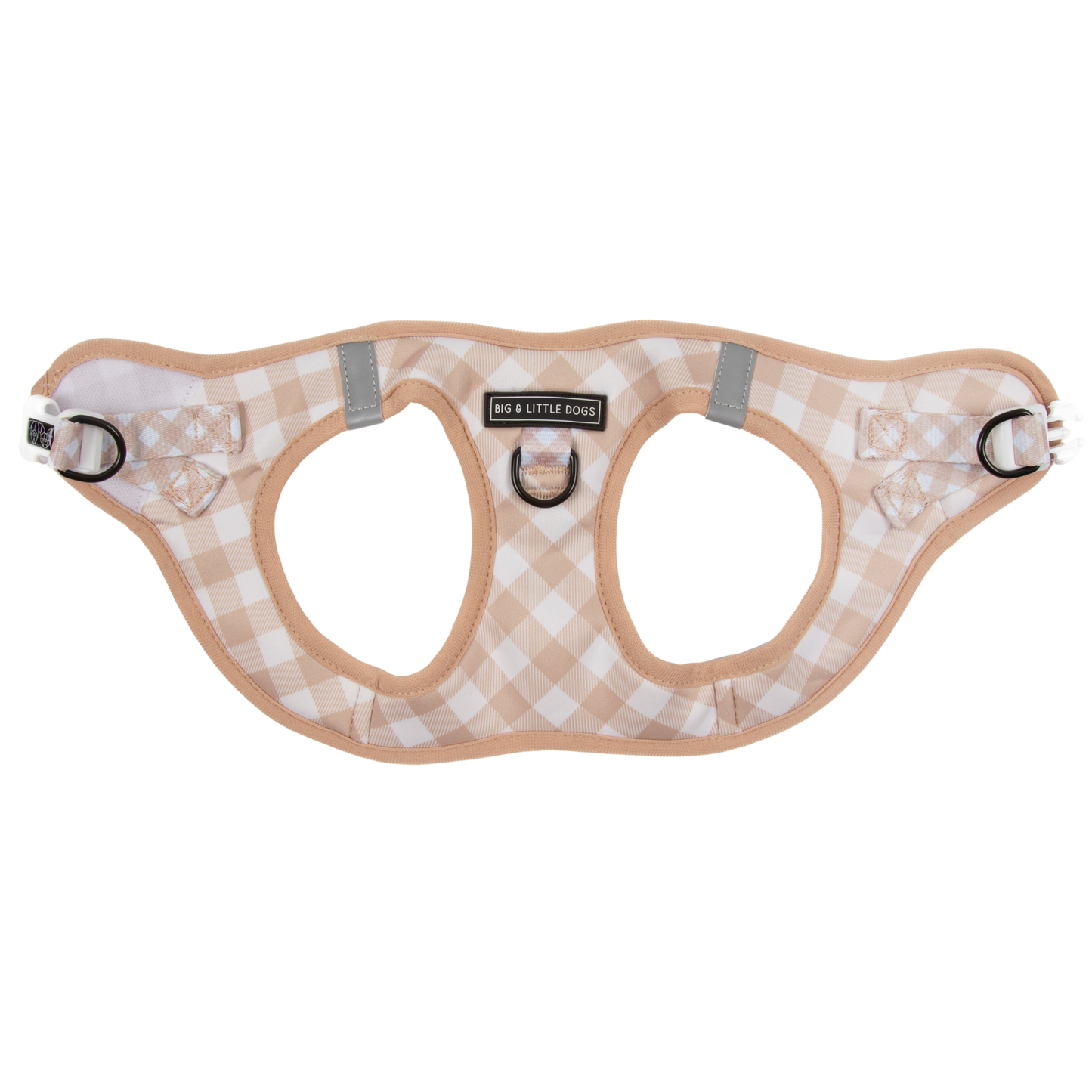 Big And Little Dogs-STEP-IN DOG HARNESS: Latte Gingham