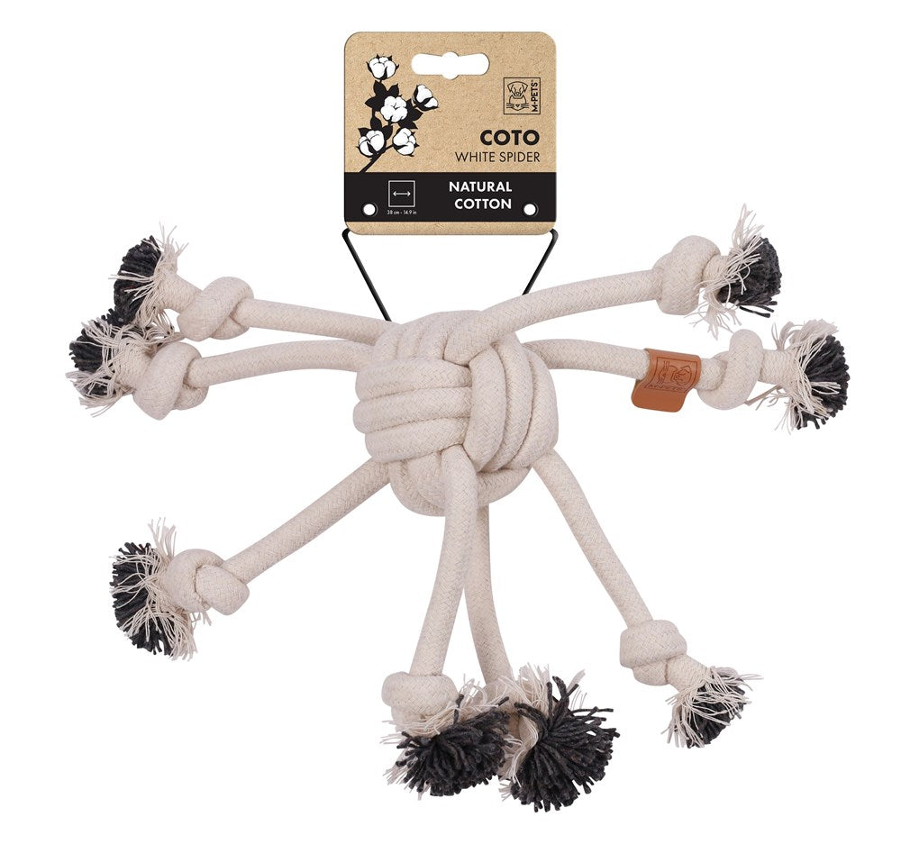 M-Pets COTO White Spider Rope Dog Toy