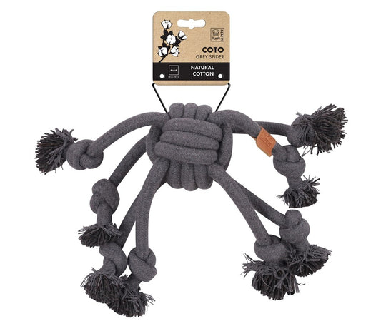 M-Pets COTO Grey Spider Rope Dog Toy