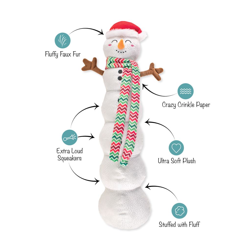 Fringe Studio- "Snowball Party" Jumbo Plush Christmas Dog Toy