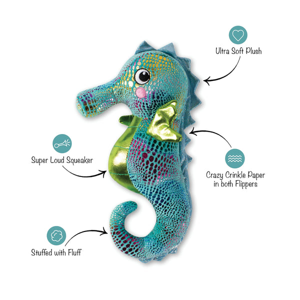 Fringe Studio- "Shelly Seahorse" Plush Dog Toy