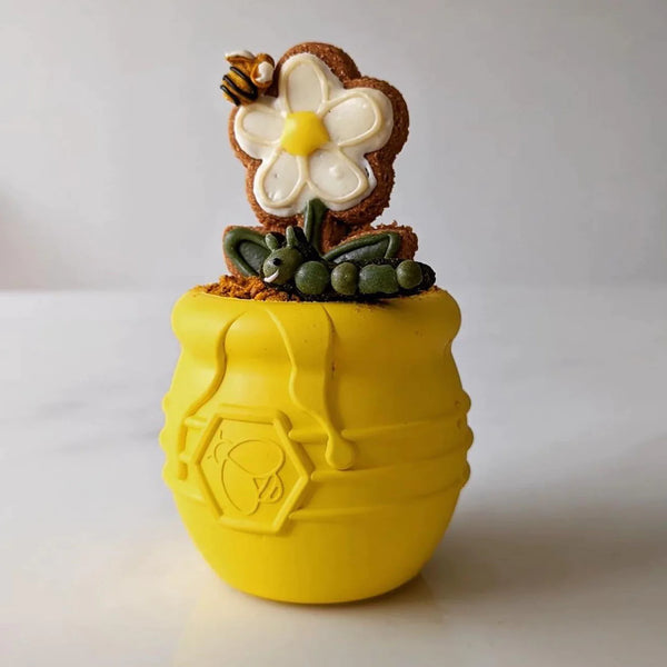 SodaPup Honey Pot Durable Treat Dispenser and Enrichment Toy.