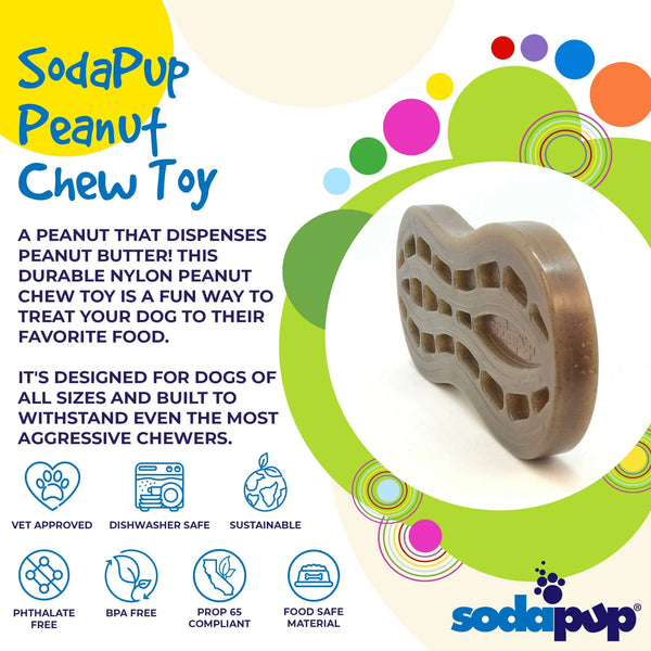 Sodapup® Nylon Peanut Butter Dispenser and Power Chewer Dog Toy