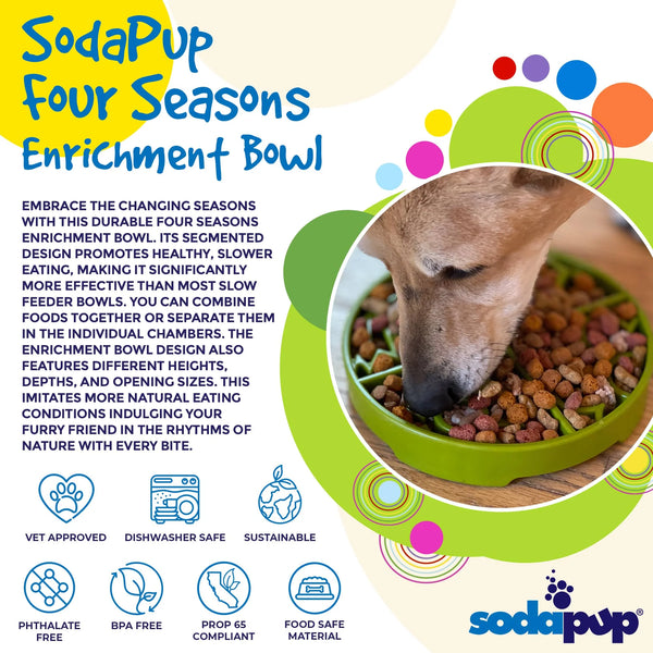 Sodapup Four Seasons Shallow eBowl Slow Feeder For Dogs