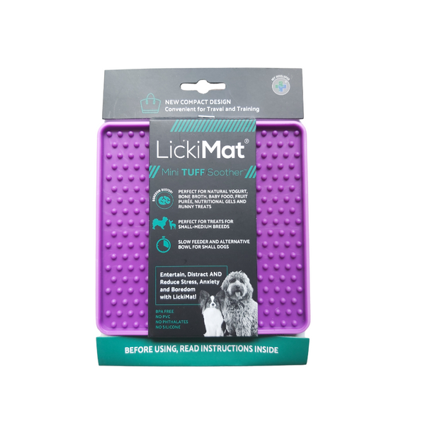 NEW LickiMat® Soother Tuff Slow Feeder Lick Mat- Mini
