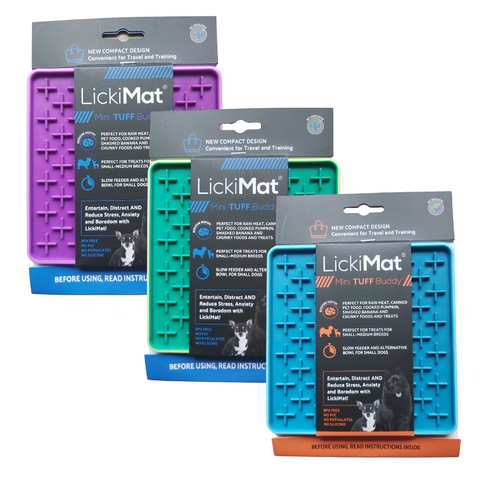 NEW LickiMat® Buddy Slow Feeder Lick Mat TUFF- Mini