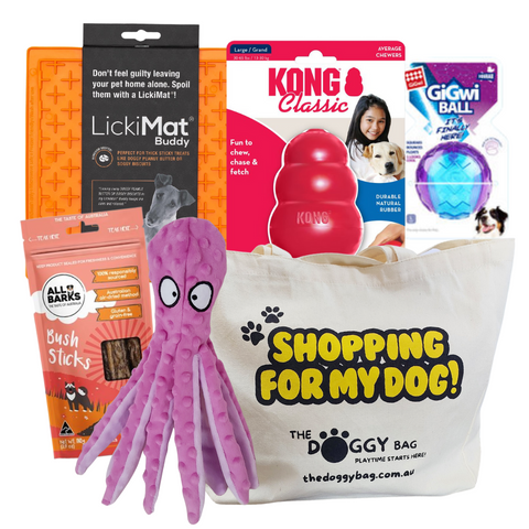 "The Entertainer" Dog Toy and Treat Bundle For Medium Dog's
