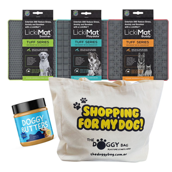 "Licks Get It Started" Lick Mat Starter Bundle For Dogs and Puppies TUFF