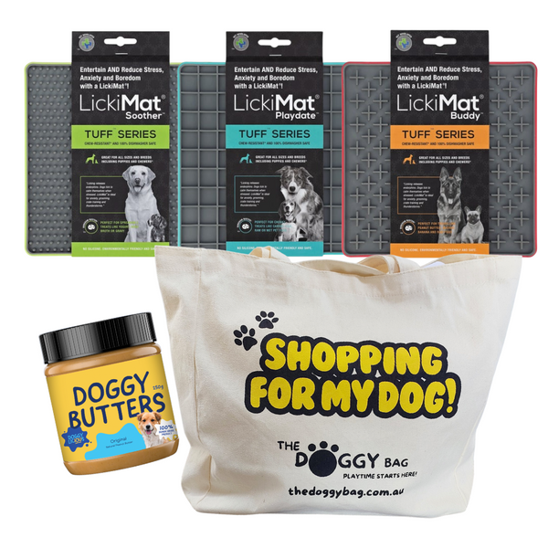 "Licks Get It Started" Lick Mat Starter Bundle For Dogs and Puppies TUFF