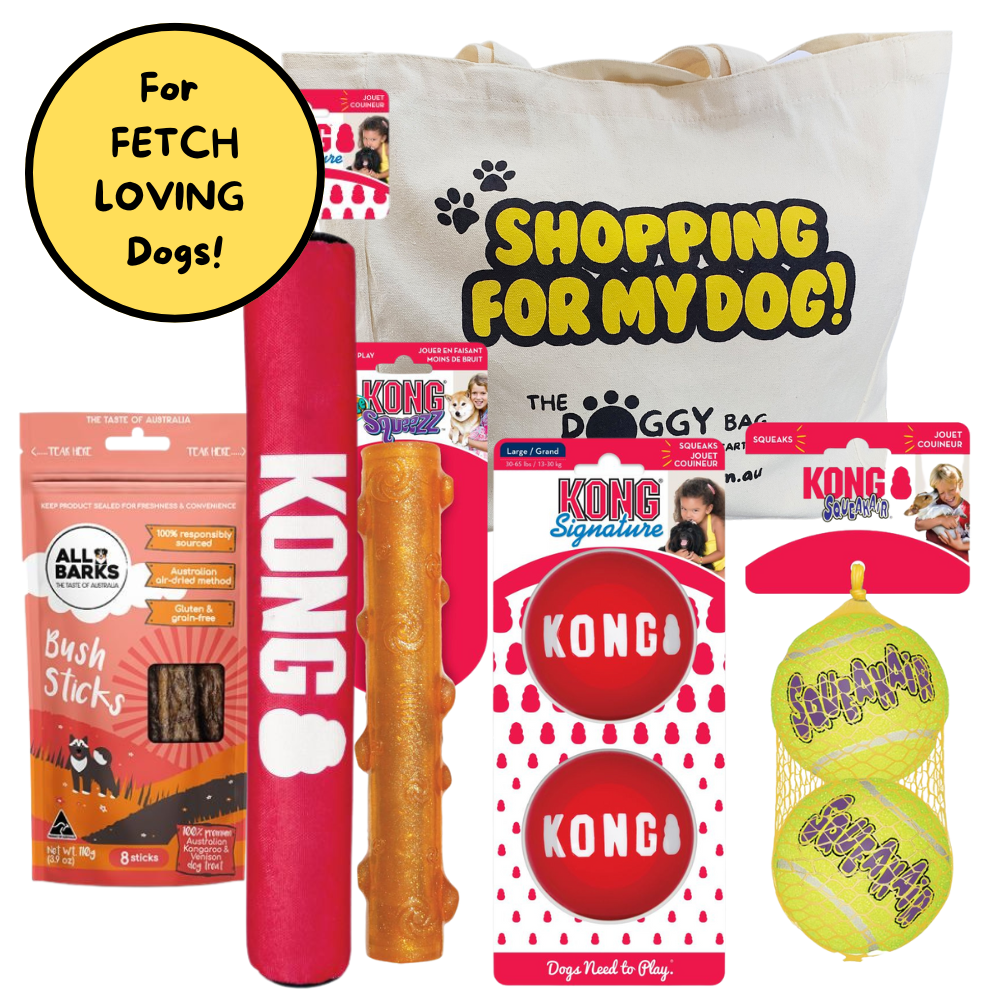 "Fetch It" Dog toy and Treat Doggy Bag Bundle