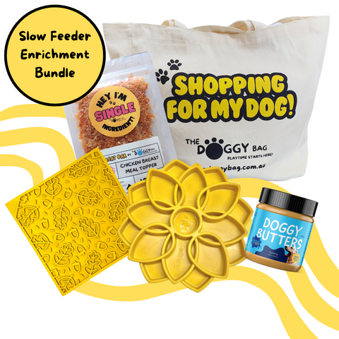 NEW Autumn "Mellow Yellow" Slow Feeder Dog Enrichment Bundle.