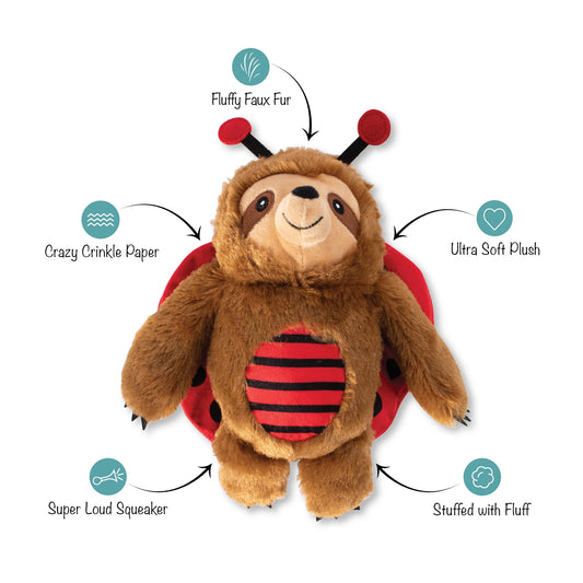 Fringe Studio Little Ladybug Plush Dog Toy