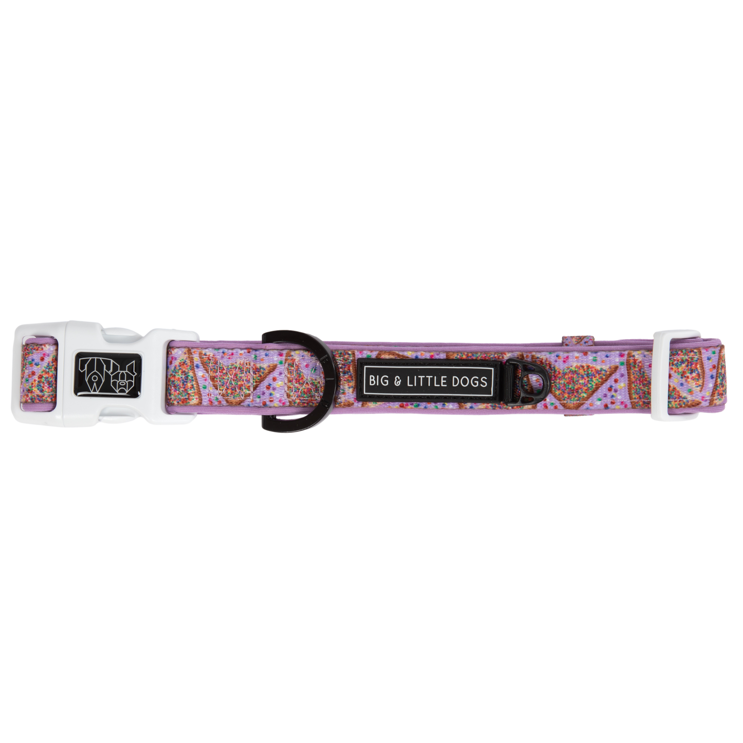 Big and Little Dogs-DOG COLLAR & BOW TIE: Purple Fairy Bread