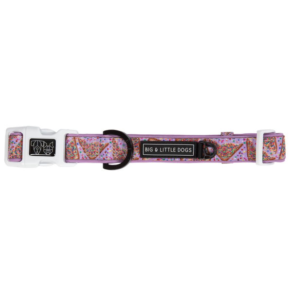 Big and Little Dogs-DOG COLLAR & BOW TIE: Purple Fairy Bread