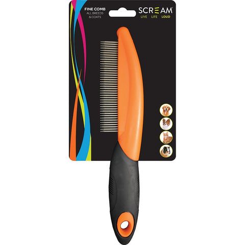 Scream Fine Comb- Loud Orange